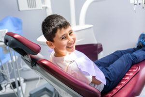 happy child at dental office