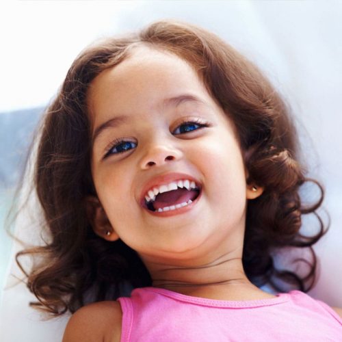 young girl smiling